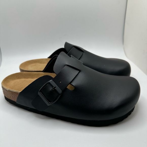 CUSHIONAIRE Women's Cork Footbed Clog 7 BLACK - Picture 1 of 7